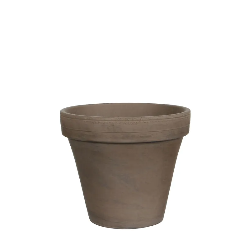 Laatste dagen - Mica Stan pot rond grijs basalt D17,5cm
