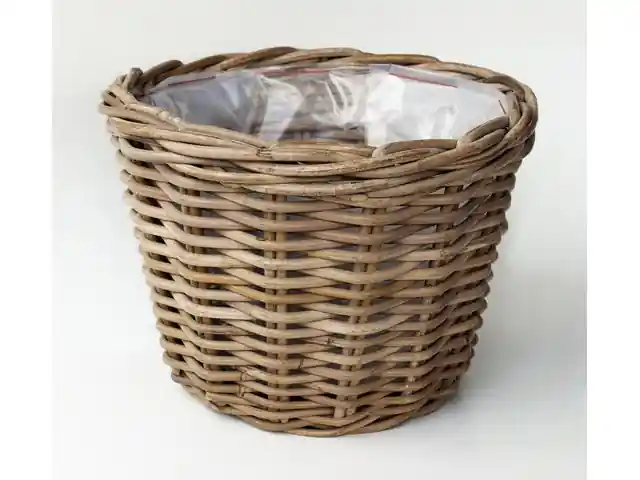 Pot Rond Rotan Grijs - Alleen vandaag