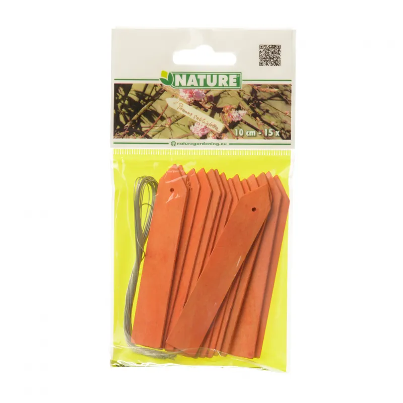 Nieuw in het assortiment | Nature Houten Plantenetiketten gekleurd H10cm - 15 stuks