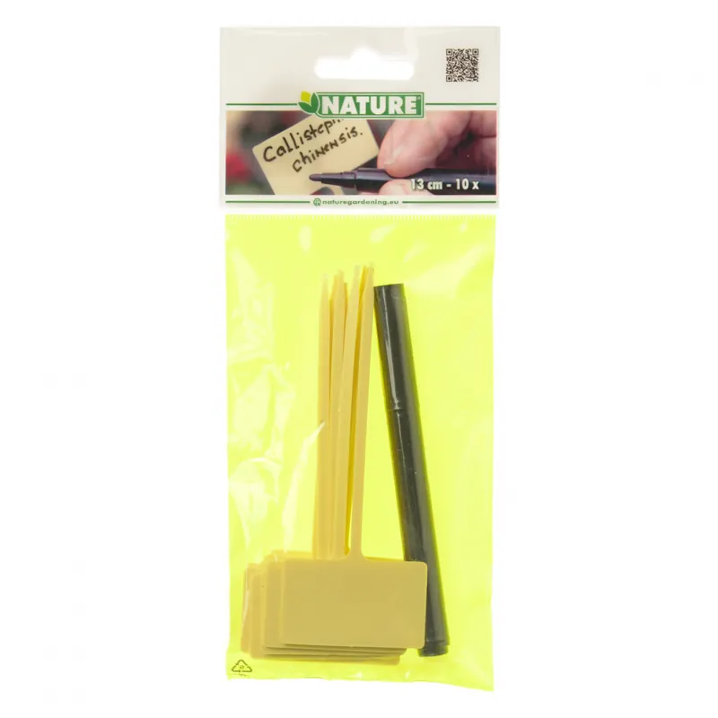 Nature Plaatetiketten geel H13cm - 10 stuks | Aanrader