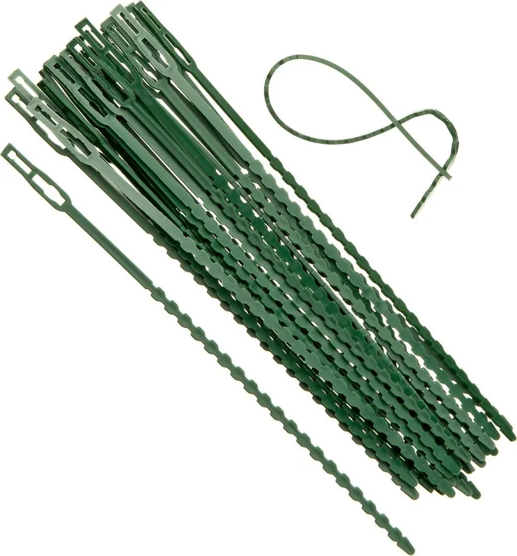 Premium | Nature bindband met rattenstaartsluiting groen 17cm - 40 stuks