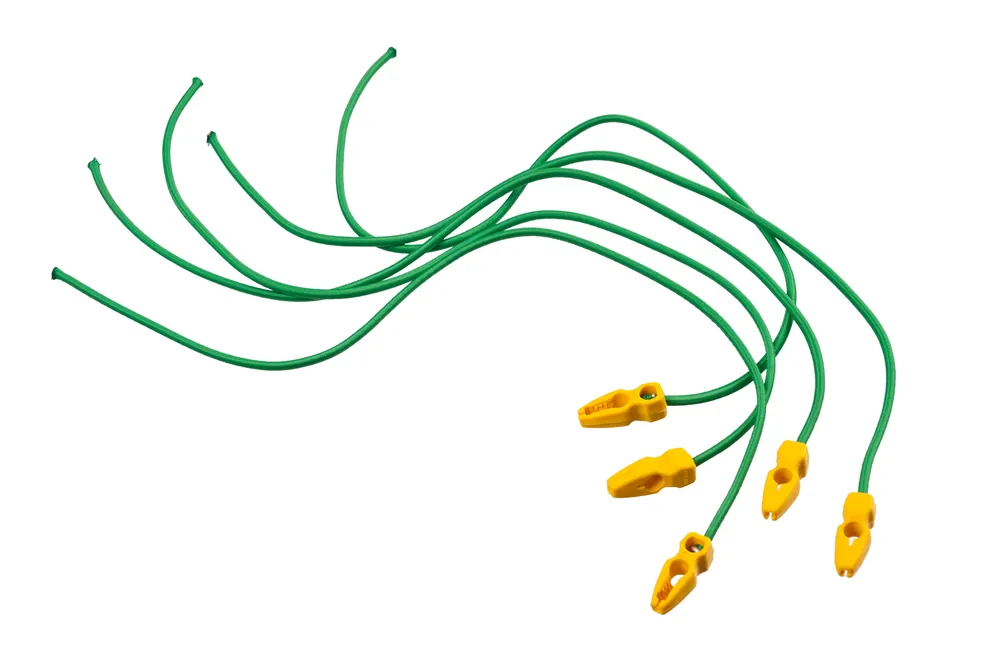 Profiteer nu | Nature Elastische band met clip groen - Ø5mm x L65cm - 5 stuks
