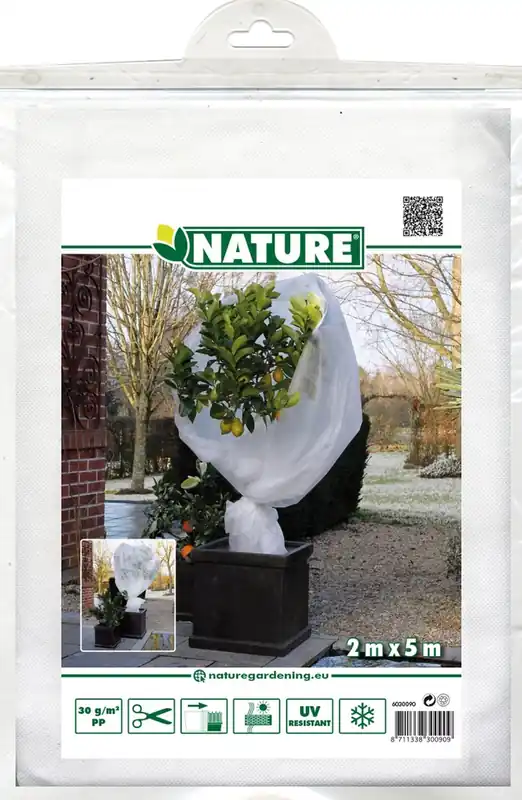Op voorraad | Nature winterafdekvlies 2 x 5m wit
