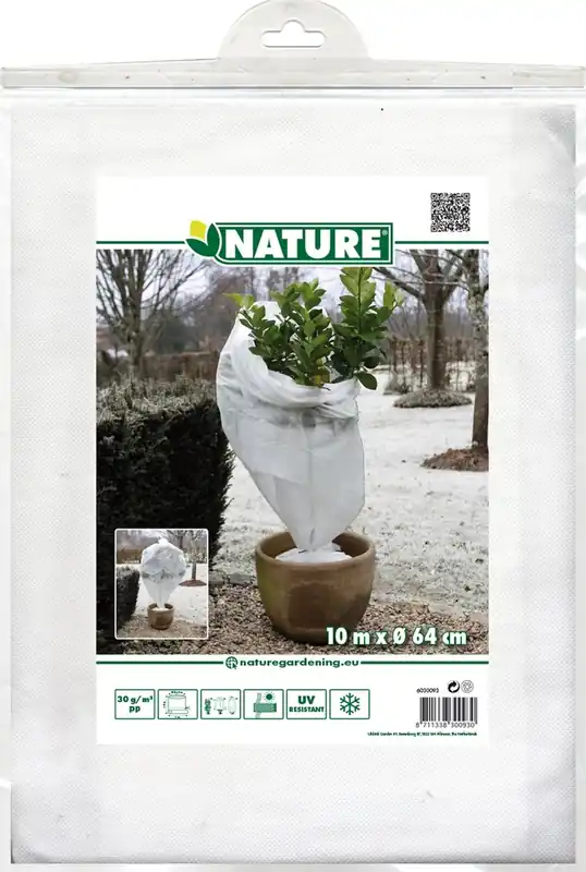 Nature wintervliesafdekhoes Ø64cm x 10m wit - Bespaar meer