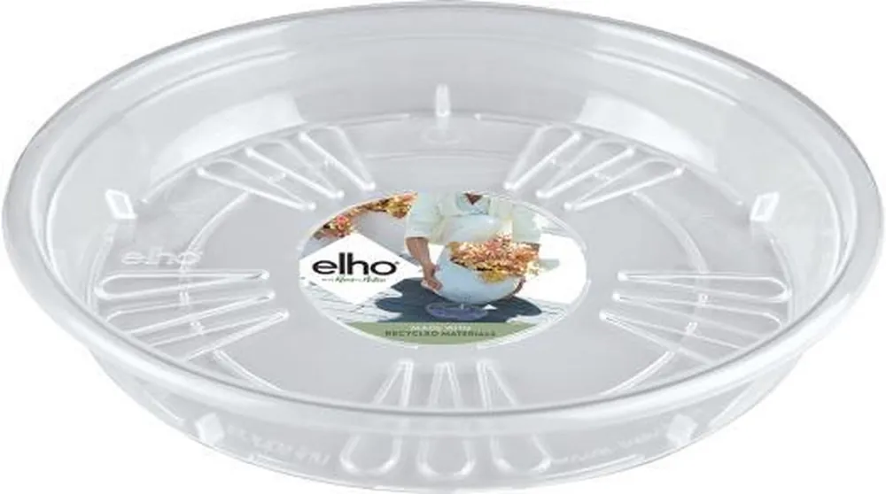 Nu beschikbaar | elho uni-schotel rond 14cm transparent