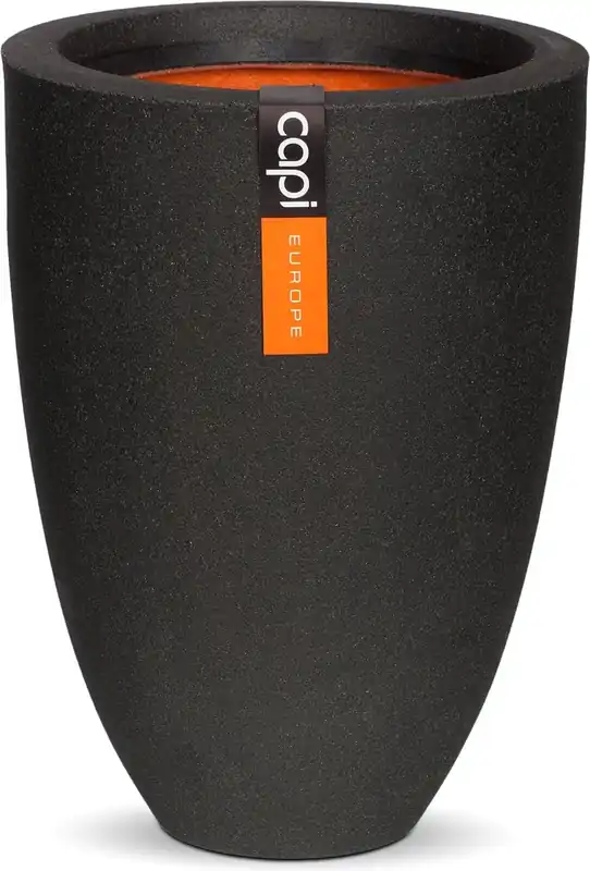 Capi Europe Vaas elegant laag Smooth NL zwart h46xb34 Ø 29-30 cm | Snelle verzending