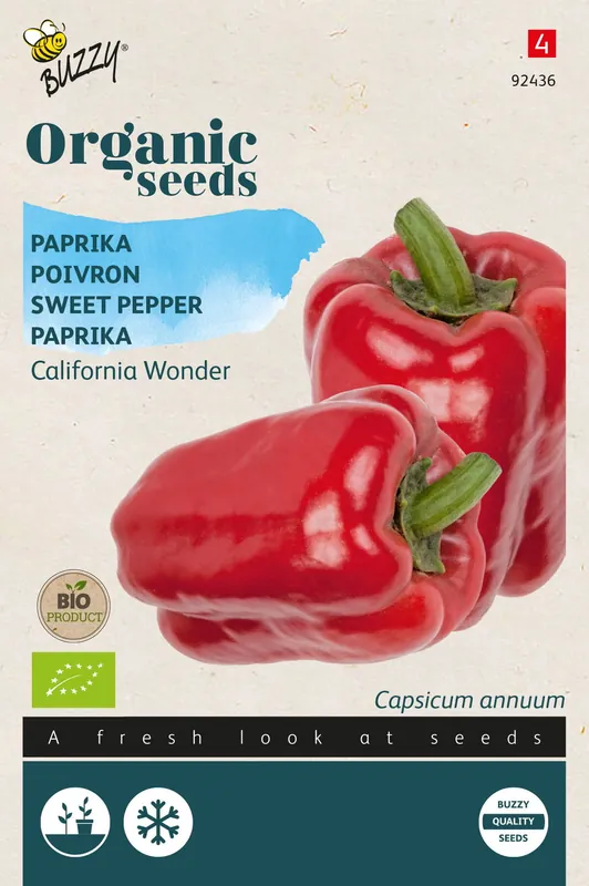 Rechtstreeks uit de fabriek | Buzzy® Organic Paprika California Wonder (BIO)