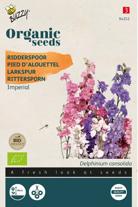 Buzzy® Organic Delphinium, Ridderspoor Imperial (BIO) | Bespaar nu
