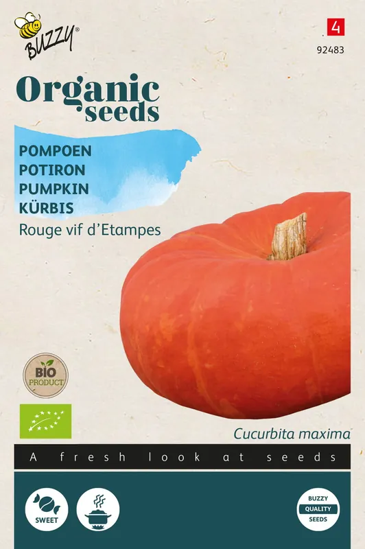 Rechtstreeks uit de fabriek - Buzzy® Organic Pompoen Rode van Etampes (BIO)
