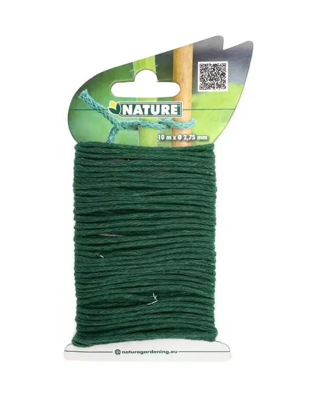 Nature bindtouw Jute groen ijzeren kern - Ø 2,75mm x 10m - Extra korting