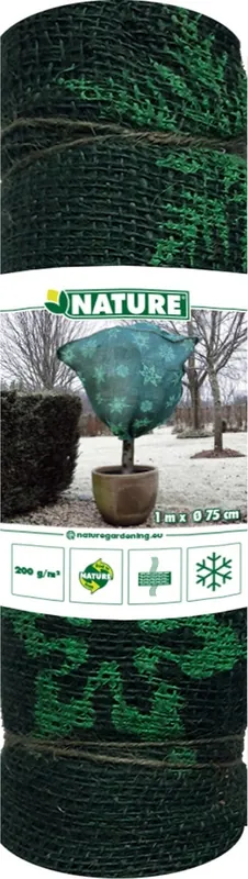 Nog enkele stuks | Nature winterafdekhoes jute Ø 75cm x H 100cm groen