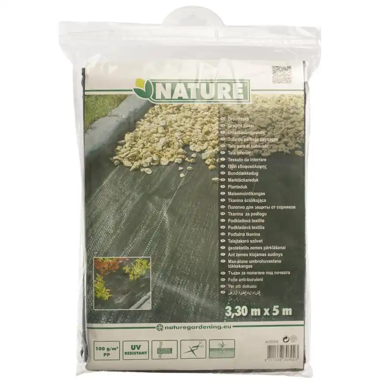 Rechtstreeks uit de fabriek - Nature Gronddoek 3,30 x 5m zwart 100 g/m²