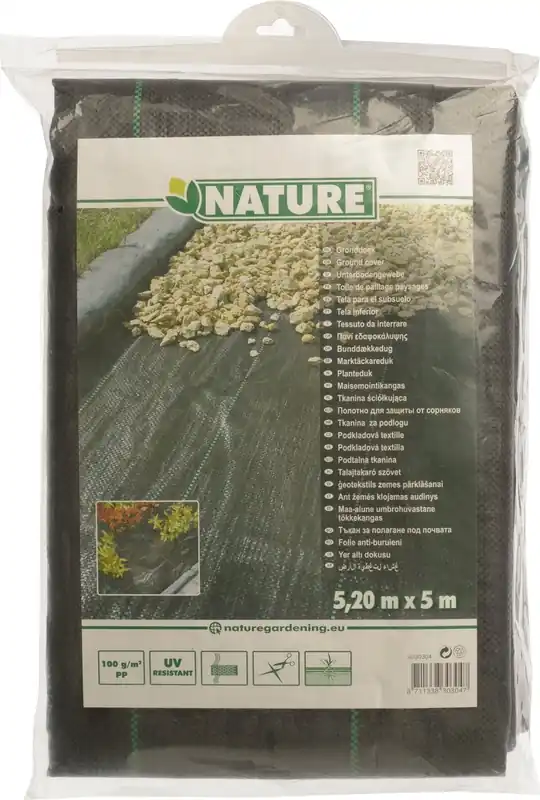 Nature Gronddoek 5,20 x 5m zwart 100 g/m² - Dagdeal