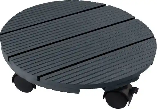 Nature plantentrolley wpc houtcomposiet antraciet - h7.5 x Ø30cm | Voordeelprijs