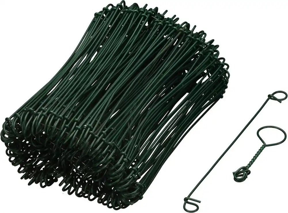 Nature geplastificeerde ijzeren lusdraad 16cm 200st groen | Laatste stuks