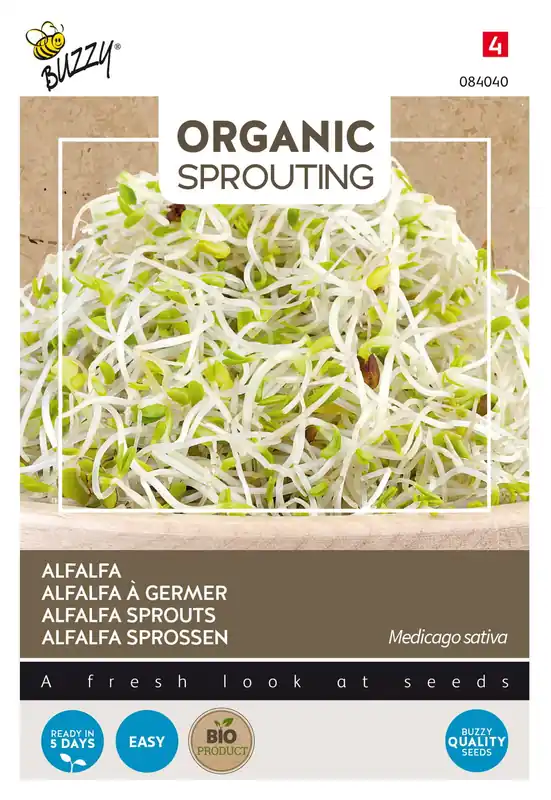 Buzzy® Organic Sprouting Alfalfa (BIO) - Vanaf nu beschikbaar