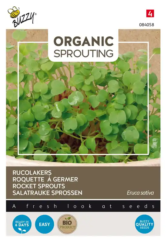 Buzzy® Organic Sprouting Rucolakers (BIO) | Bestelbaar