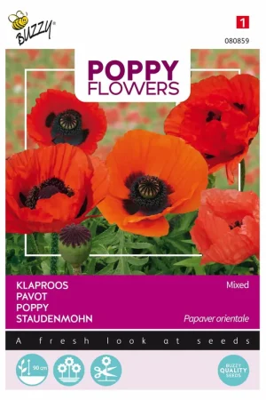 Alleen deze week | Buzzy® Poppy Flowers, Oosterse klaproos gemengd