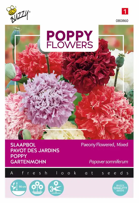 Buzzy® Poppy Flowers, Slaapbol Pioenbloemige papaver - Nieuw binnen