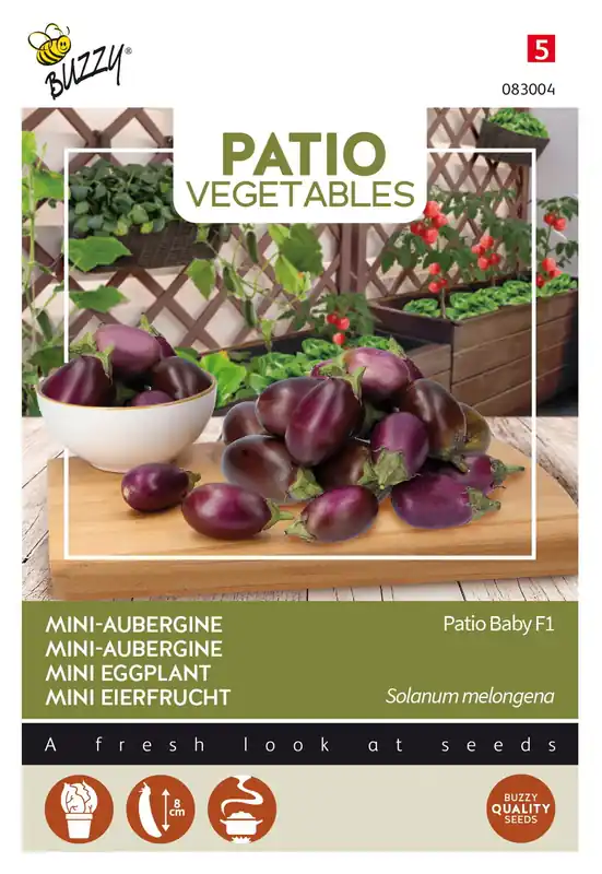 Buzzy® Patio Veggies, Aubergine Patio Baby F1 - Korting