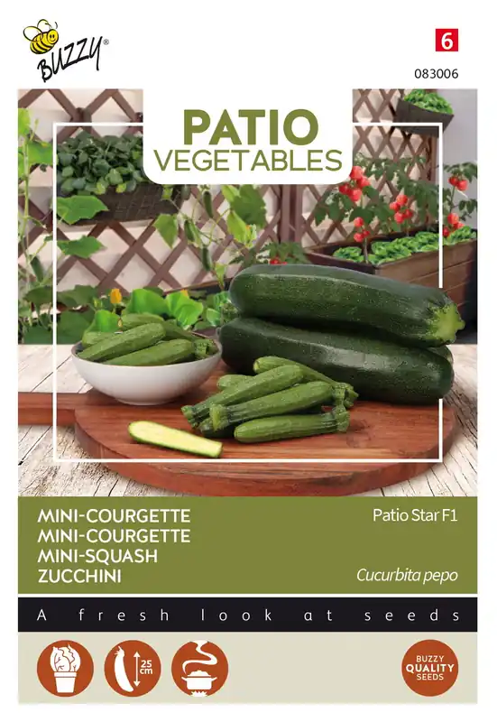 Buzzy® Patio Veggies, Courgette Patio Star F1 - Voordeelprijs