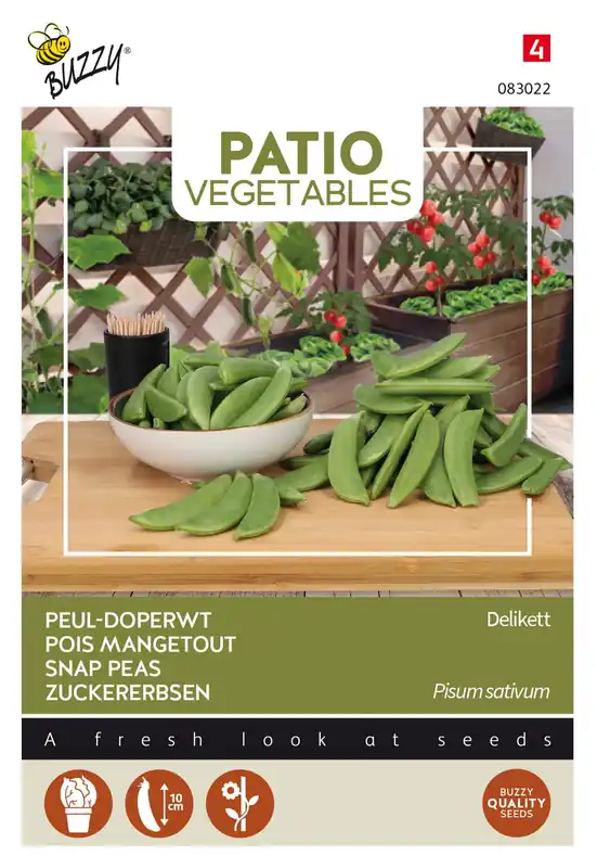 Buzzy® Patio Veggies, Sugar Snap delikett - Expreslevering