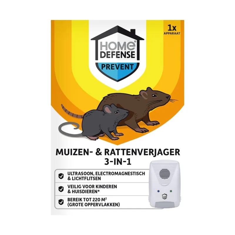 Meest verkocht | HOME DEFENSE® Muizenverjager en Rattenverjager 3-in-1 220m²