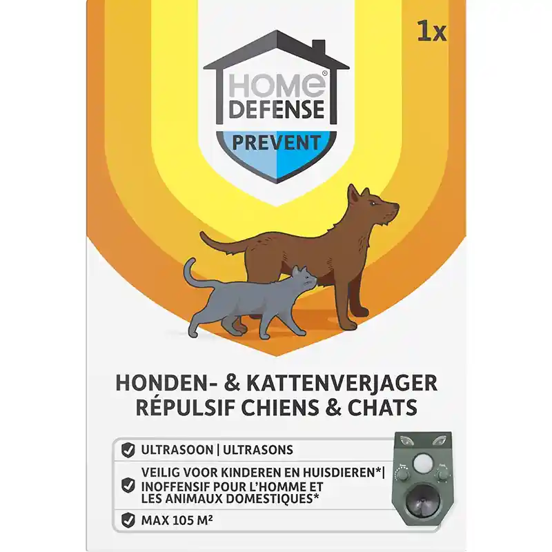 Topdeal - HOME DEFENSE® Hondenverjager en Kattenverjager Ultrasoon 105m²
