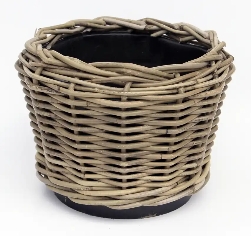 Makkelijk bestellen | Van der Leeden Drypot terrasmand rotan D26cm bruin