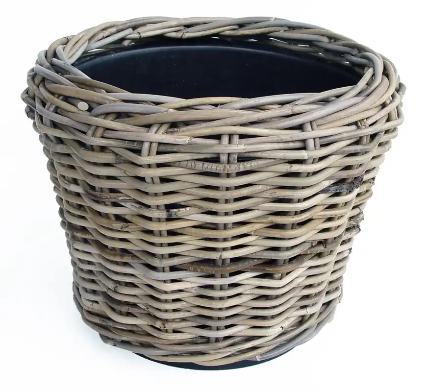 Gratis retourneren - Van der Leeden Drypot terrasmand rotan D36cm bruin