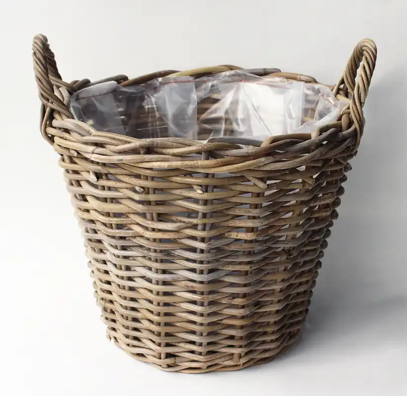 Van der Leeden Aardappelmand rotan D30cm antiek grijs | Direct kopen