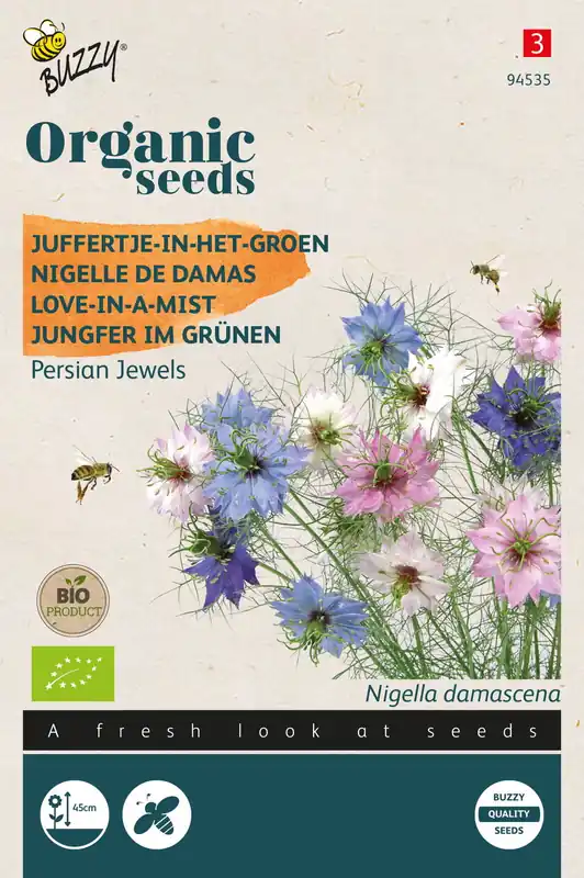 Online bestelbaar | Buzzy® Organic Nigella, Juffertje-in-het groen Persian Jewel