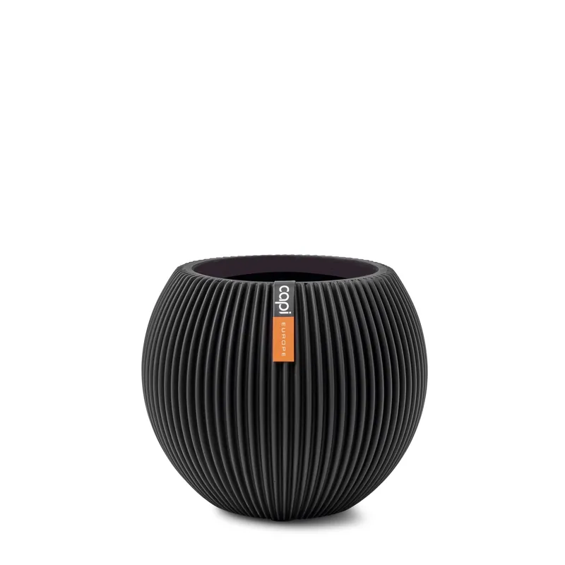 Nu beschikbaar | CAPI POT Vase ball Groove 12x10 black