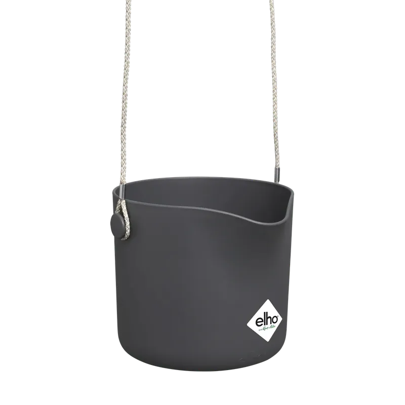 Elho B.for Swing 18 - Bloempot - Kleur Antraciet - Binnen - Ø 18 x H 16.5 cm - Erg populair
