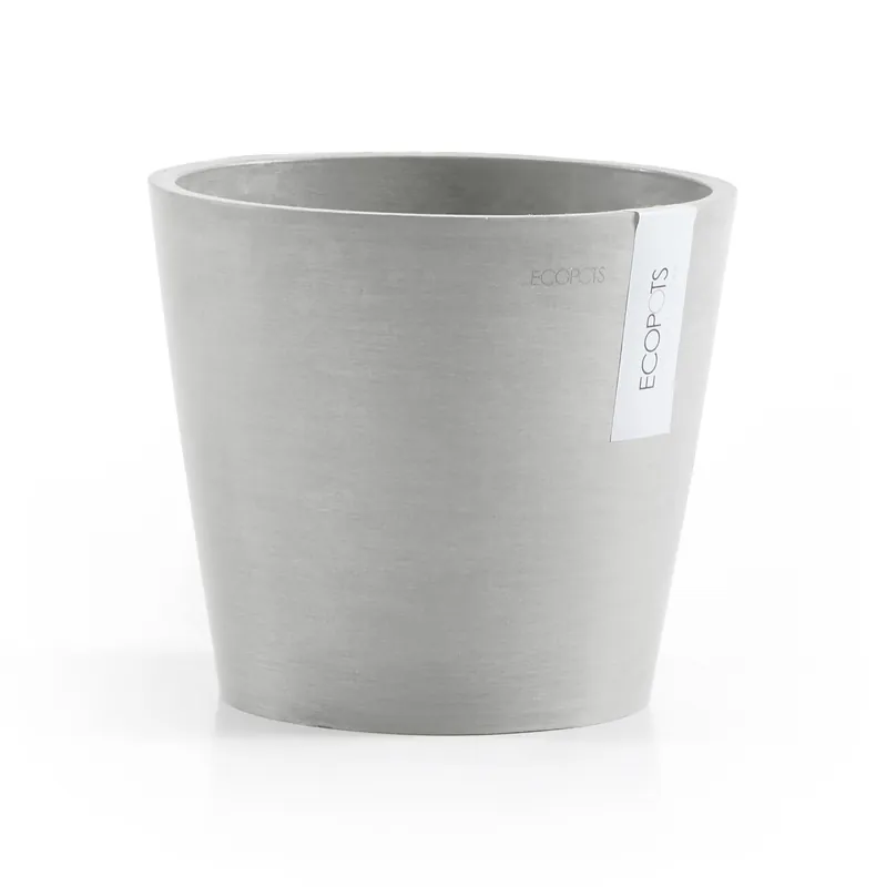 Ecopots Amsterdam 20 White Grey - Populair