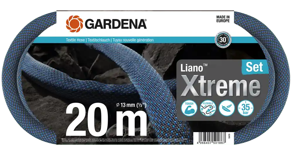 Gardena Textielslang liano Xtreme 20m set Ø13mm - Topprijs