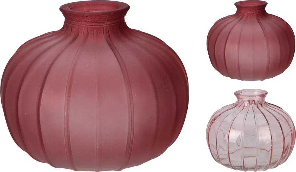 Nieuw in het assortiment - H&S Vaas 9Cm Gekleurd Glas 3Ass