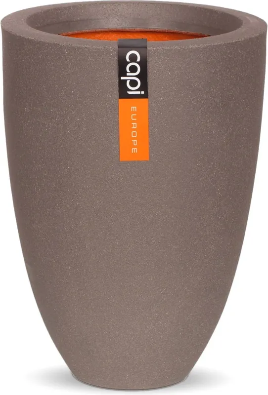 Actie - Capi Europe Vaas elegant laag Smooth NL warm taupe h46xb34 Ø 29-30 cm