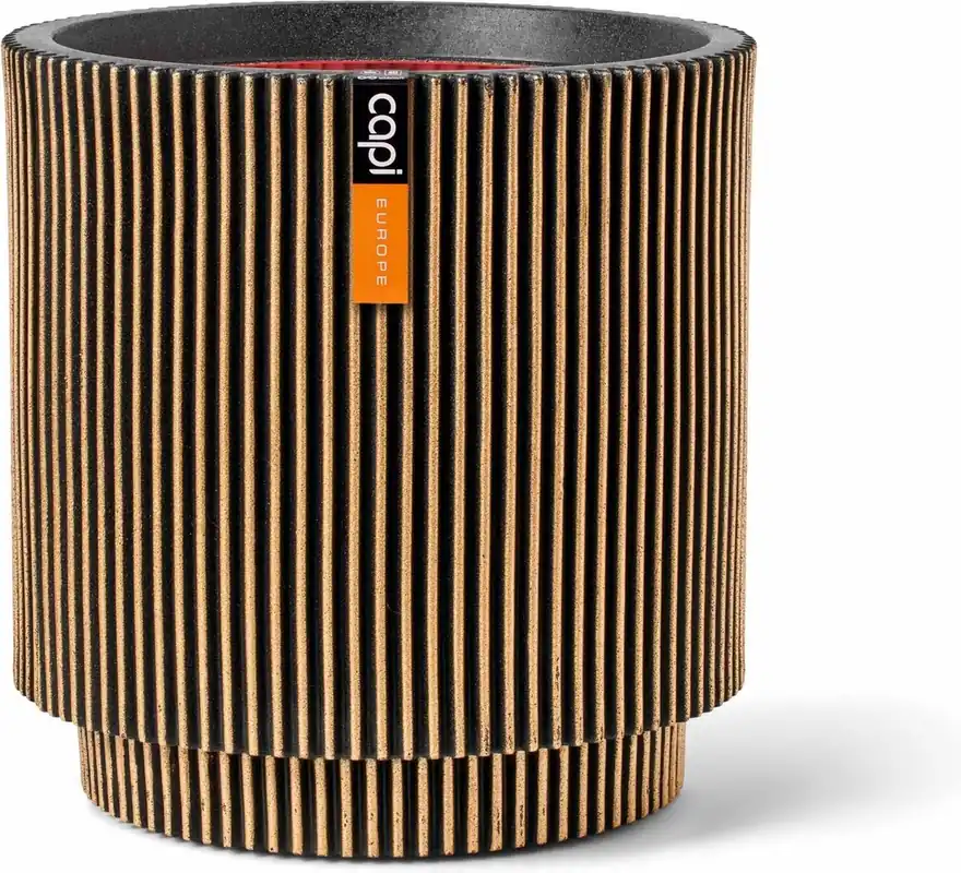 Capi Europe vaas cilinder groove nl goud h38xb35 Ø29-30 cm | Beste prijs