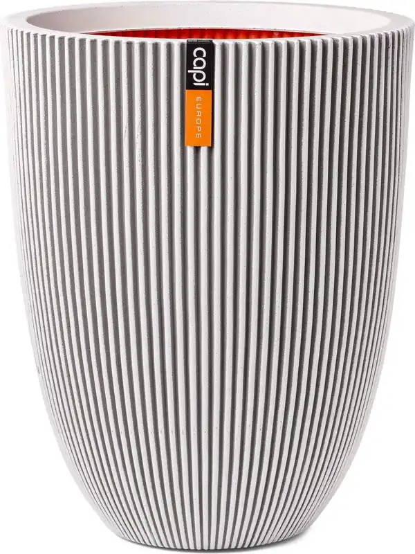 Capi Europe vaas elegant laag groove nl ivoor h46xb34 Ø 29-30 cm | Direct kopen