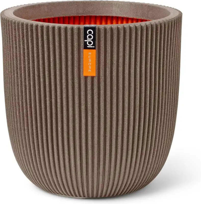 Extra korting - Capi Europe bloempot bol groove nl warm taupe h41xb43 Ø 37 cm