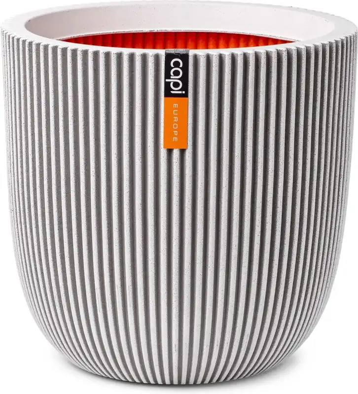 Aanbieding loopt bijna af | Capi Europe bloempot bol groove nl ivoor h35xb35 Ø 29-30 cm