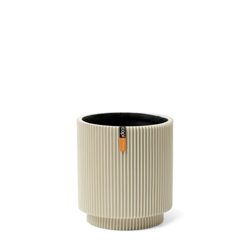 CAPI POT Vase cylinder Groove 19x21 beige - Pak je kans