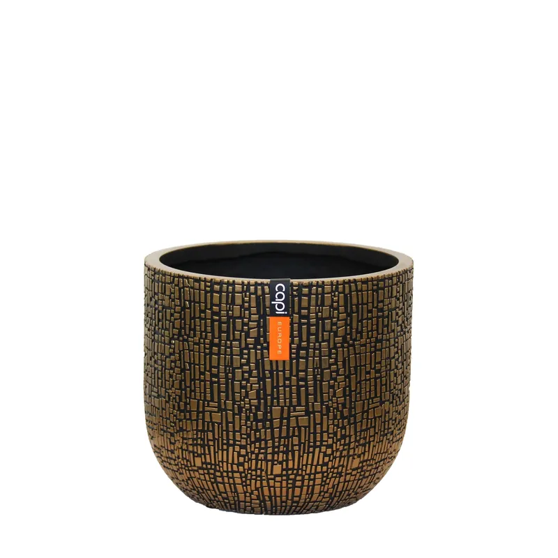 Eenvoudig retourneren | CAPI POT Planter ball Skin 9 x 8 black gold