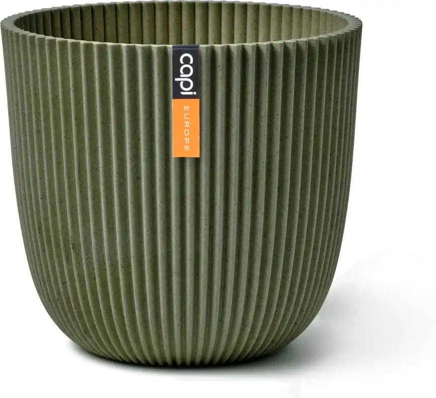 Capi europe bloempot bol groove kunstgras groen H20xB22 Ø20 cm - Zojuist toegevoegd