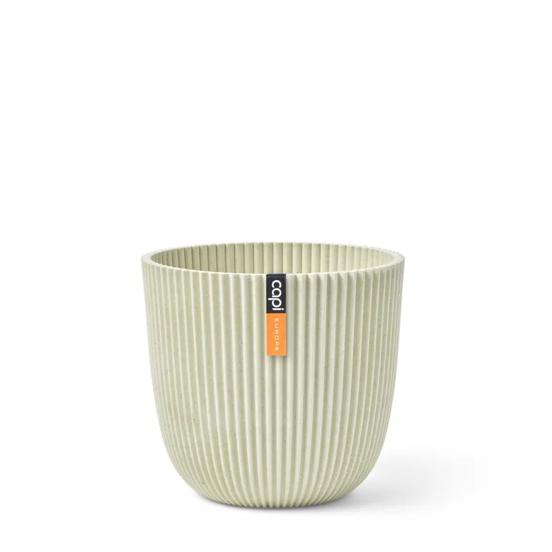 Beperkte voorraad | CAPI POT Planter Ball Groove 25x23 sawdust white