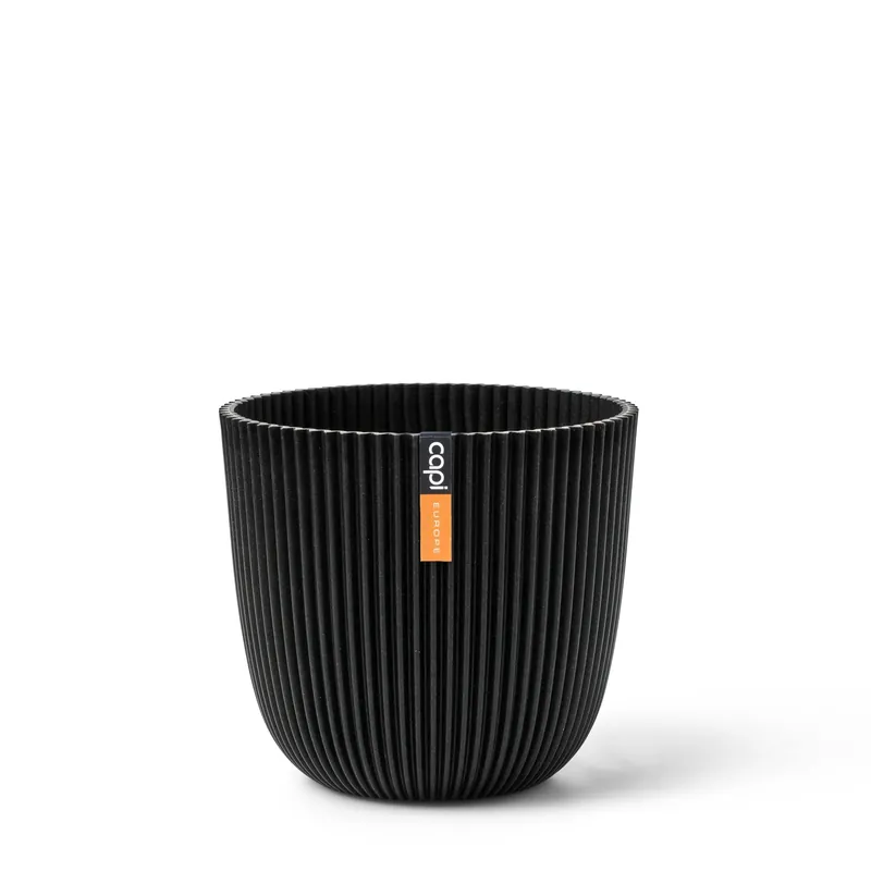 CAPI POT Planter Ball Groove 16,5x15 textile black - Actieprijs