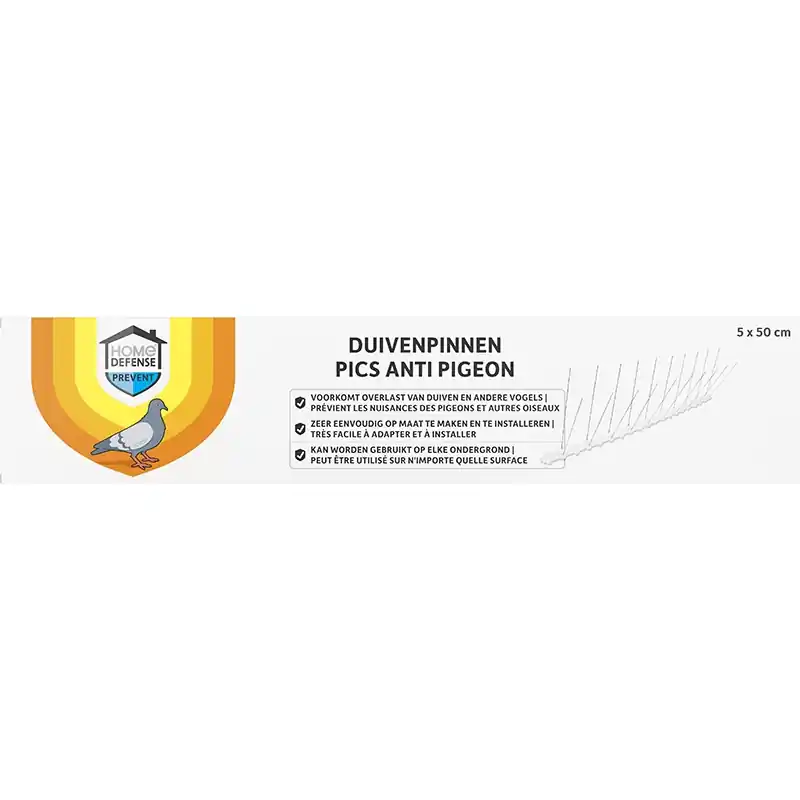 HOME DEFENSE® Duivenpinnen 2,5 meter (5 x 50 cm) | Aanbieding