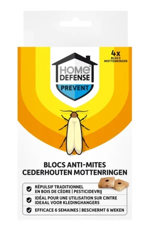 Aanrader - HOME DEFENSE® Kledingmotten Ringen 4 stuks