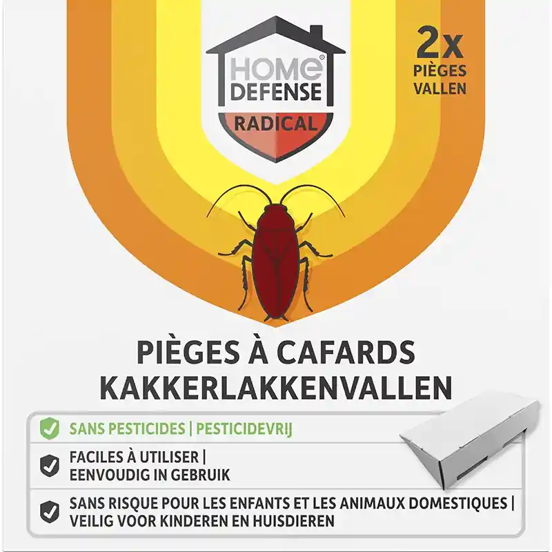 Op voorraad - HOME DEFENSE® Kakkerlakkenvallen 2 stuks